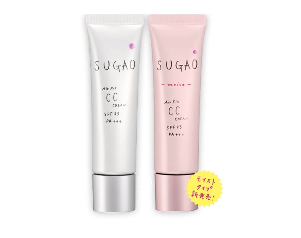 Kem nền cho da khô của Nhật - Sugao Air Fit CC Cream Moist Pure Ochre 25g.