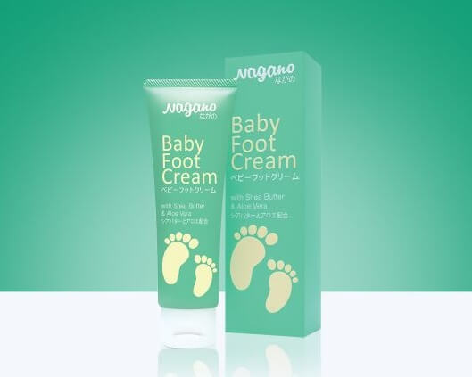 Kem Dưỡng Chân Em Bé Nagano Baby Foot Cream.